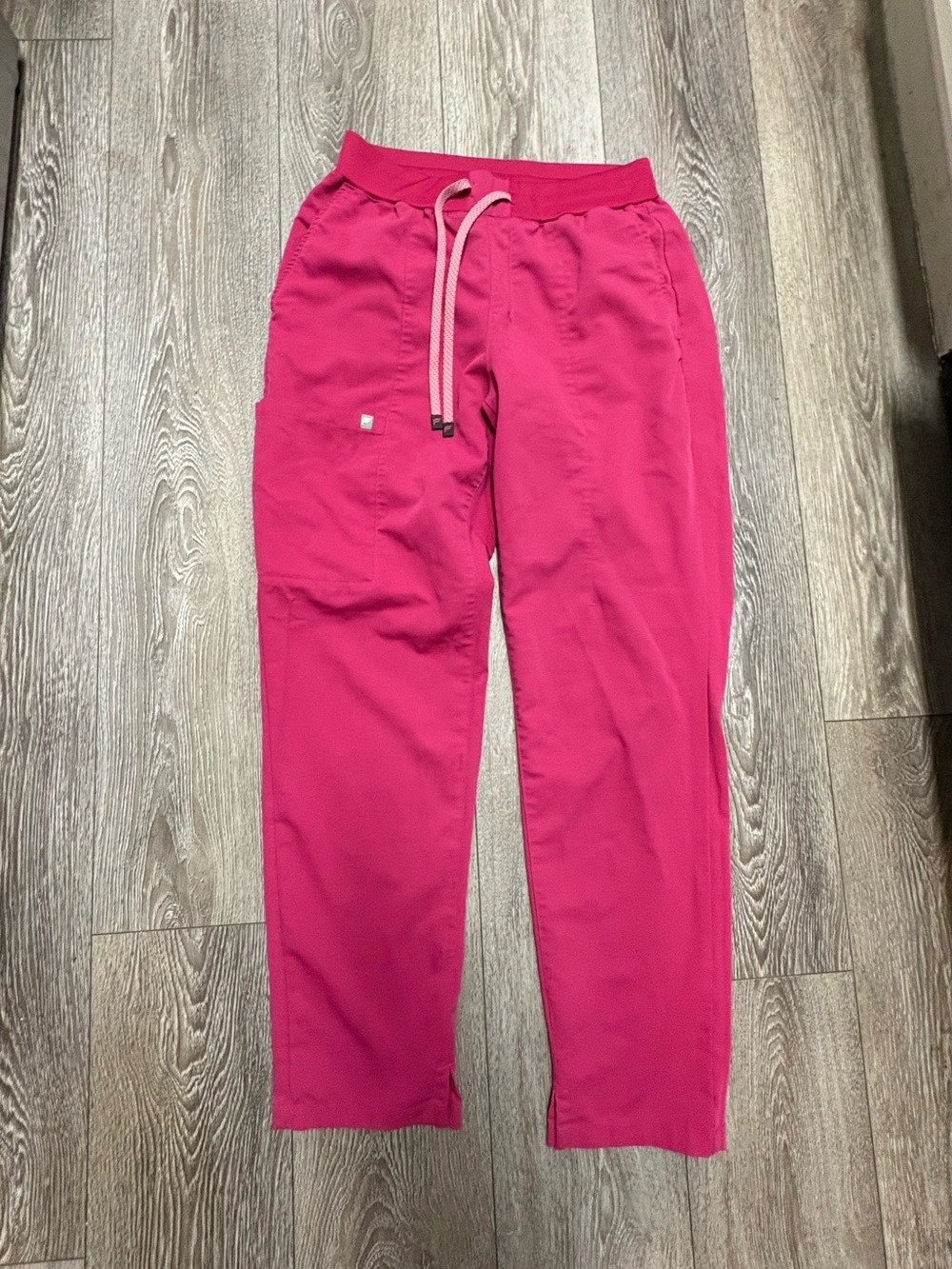Fabletics Bright Pink Drawstring Scrub Pants